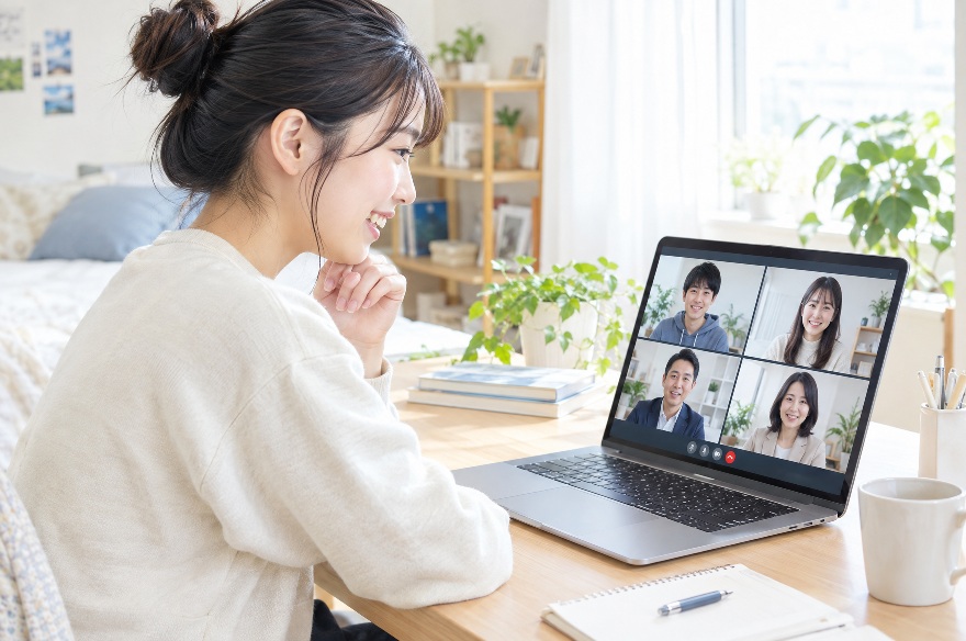 オンラインでの交流のイメージ
