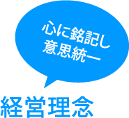 経営理念　心に銘記し意思統一